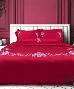 Bộ chăn ga Nature Home Cotton Đỏ Cổ Điển