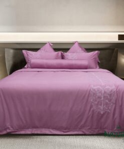 Bộ chăn ga Nature Home Cotton Tím Xương Cá