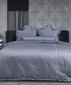 Bộ chăn ga Nature Home Cotton Kim Cương Ghi Đậm