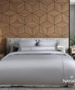 Bộ chăn ga Nature Home Cotton Kim Cương Ghi Sáng