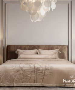 Bộ chăn ga Nature Home Tencel Larose Nâu