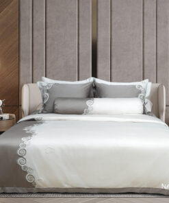 Bộ chăn ga Nature Home Cotton Marina Ghi Kem 3